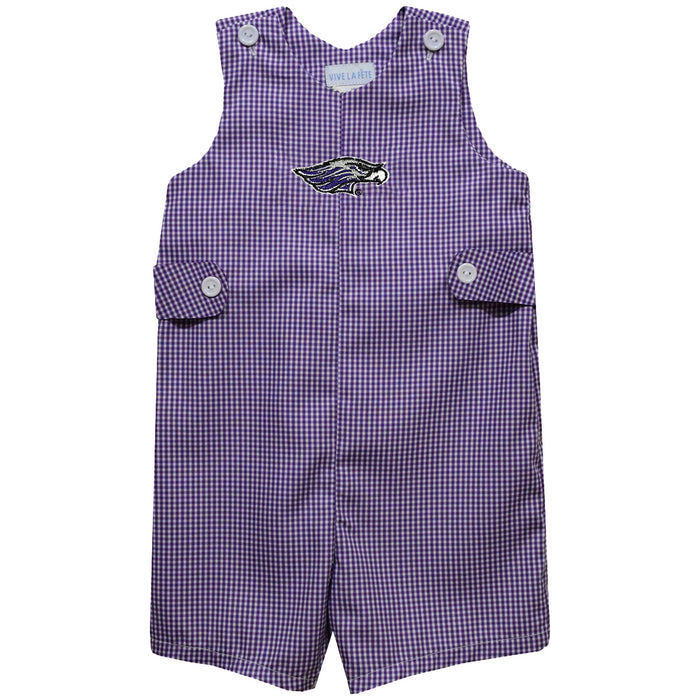 Wisconsin-Whitewater Warhawks Embroidered Purple Gingham Boys Jon Jon