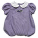 Wisconsin-Whitewater Warhawks Embroidered Purple Gingham Girls Baby Bubble Short Sleeve