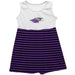 Williams College Ephs Vive La Fete Girls White Game Day Sleeveless Tank Dress Royal Stripes on Skirt