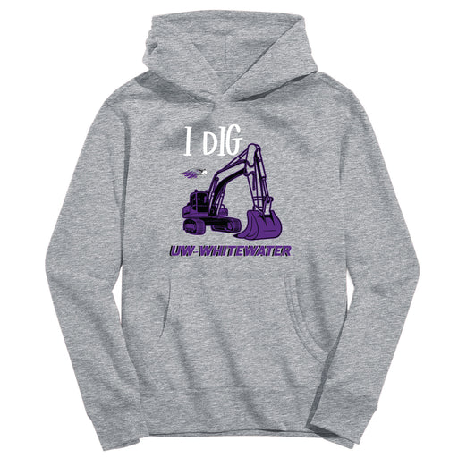 Williams College Ephs Vive La Fete Excavator Grey Cotton Hoodie