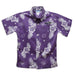Wisconsin-Whitewater Warhawks Embroidered Purple Hawaiian Short Sleeve Button Down Shirt