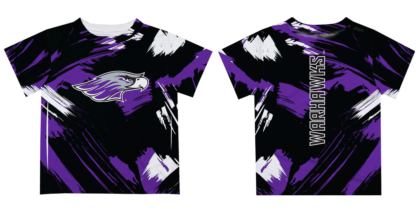 Wisconsin-Whitewater Warhawks Vive La Fete Boys Game Day Black Short Sleeve Tee Paint Brush