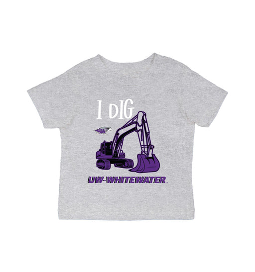 Williams College Ephs Vive La Fete Excavator Grey Cotton Short Sleeve Tee