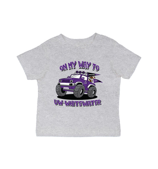 Williams College Ephs Vive La Fete On My Way Monster Truck Grey Cotton Short Sleeve Tee