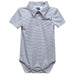Western Washington Vikings Embroidered Gray Stripe Knit Boys Polo Bodysuit