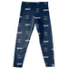 Xavier Musketeers Vive La Fete Girls Game Day All Over Two Logos Elastic Waist Classic Play Blue Leggings Tights