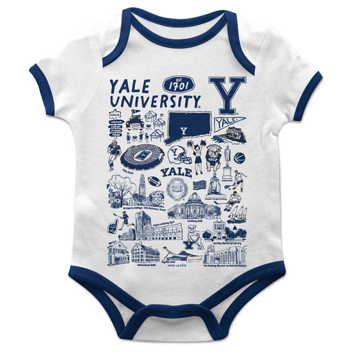 Butler Bulldogs Hand Sketched Vive La Fete Impressions Artwork Infant White Short Sleeve Onesie Bodysuit