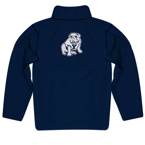 Yale University Bulldogs Vive La Fete Game Day Solid Blue Quarter Zip Pullover Sleeves - Vive La Fête - Online Apparel Store