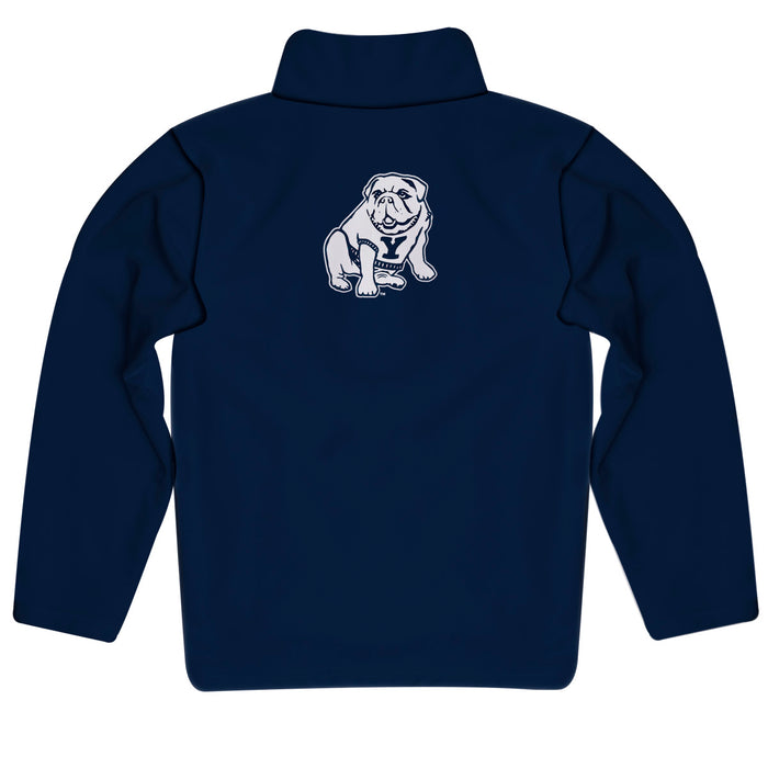 Yale University Bulldogs Vive La Fete Game Day Solid Blue Quarter Zip Pullover Sleeves - Vive La Fête - Online Apparel Store