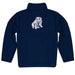 Yale University Bulldogs Vive La Fete Game Day Solid Blue Quarter Zip Pullover Sleeves - Vive La Fête - Online Apparel Store