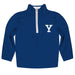 Yale University Bulldogs Hand Sketched Vive La Fete Impressions Artwork  Blue Quarter Zip Pullover V1