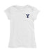 Yale University Bulldogs Hand Sketched Vive La Fete Impressions Artwork White Girls Cotton Short Sleeve Tee