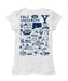 Yale University Bulldogs Hand Sketched Vive La Fete Impressions Artwork White Girls Cotton Short Sleeve Tee - Vive La Fête - Online Apparel Store