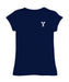 Yale University Bulldogs Hand Sketched Vive La Fete Impressions Artwork Navy Girls Cotton Short Sleeve Tee - Vive La Fête - Online Apparel Store