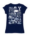 Yale University Bulldogs Hand Sketched Vive La Fete Impressions Artwork Navy Girls Cotton Short Sleeve Tee - Vive La Fête - Online Apparel Store