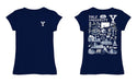 Yale University Bulldogs Hand Sketched Vive La Fete Impressions Artwork Navy Girls Cotton Short Sleeve Tee - Vive La Fête - Online Apparel Store
