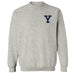 Yale University Bulldogs Hand Sketched Vive La Fete Impressions Artwork Gray Crew Neck Sweatshirt for Women
