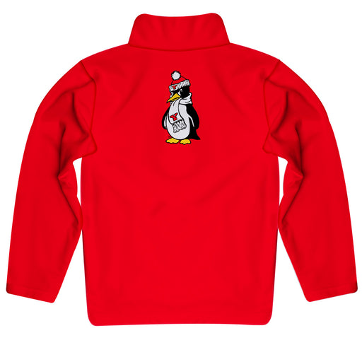 Youngstown State Penguins Vive La Fete Game Day Solid Red Quarter Zip Pullover Sleeves - Vive La Fête - Online Apparel Store