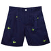 Whales Embroidery Boys Zip Fly Short