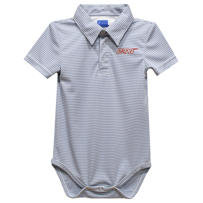 23XI Racing Vive La Fete Polo Pencil Stripe Bodysuit - Gray