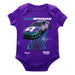 Alex Bowman Cotton Short Sleeve Bodysuit Purple