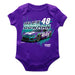 Alex Bowman Cotton Short Sleeve Bodysuit Purple