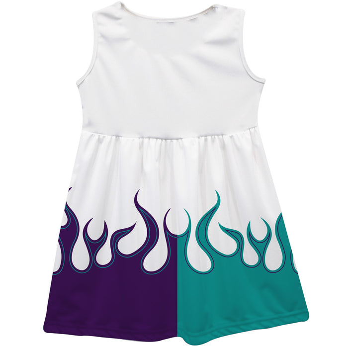 Alex Bowman Vive La Fete NASCAR Car - Flames Tank Dress - White