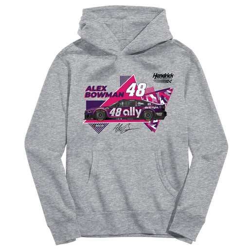 Alex Bowman NASCAR Pullover Cotton Hoodie - Grey