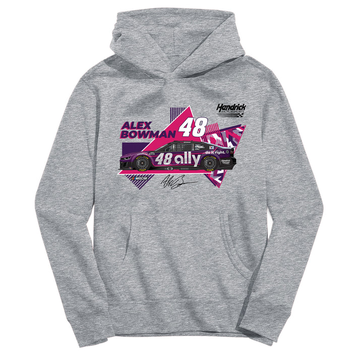 Alex Bowman NASCAR Pullover Cotton Hoodie - Grey