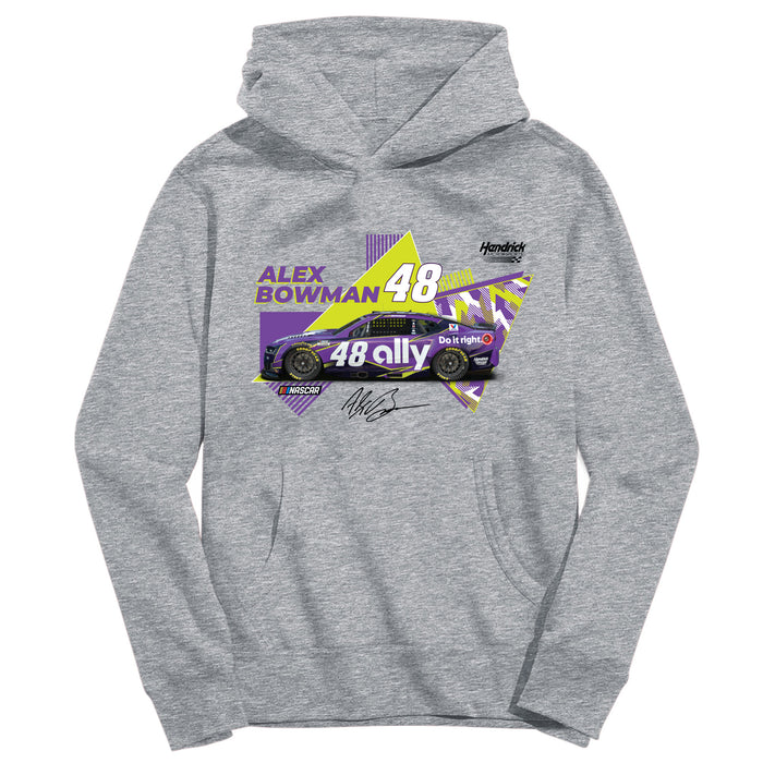 Alex Bowman NASCAR Pullover Cotton Hoodie - Grey