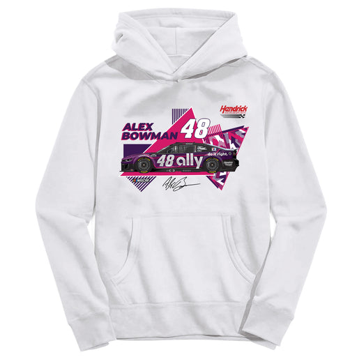 Alex Bowman NASCAR Pullover Cotton Hoodie - White