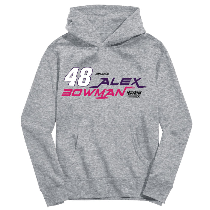 Alex Bowman NASCAR Pullover Cotton Hoodie - Grey