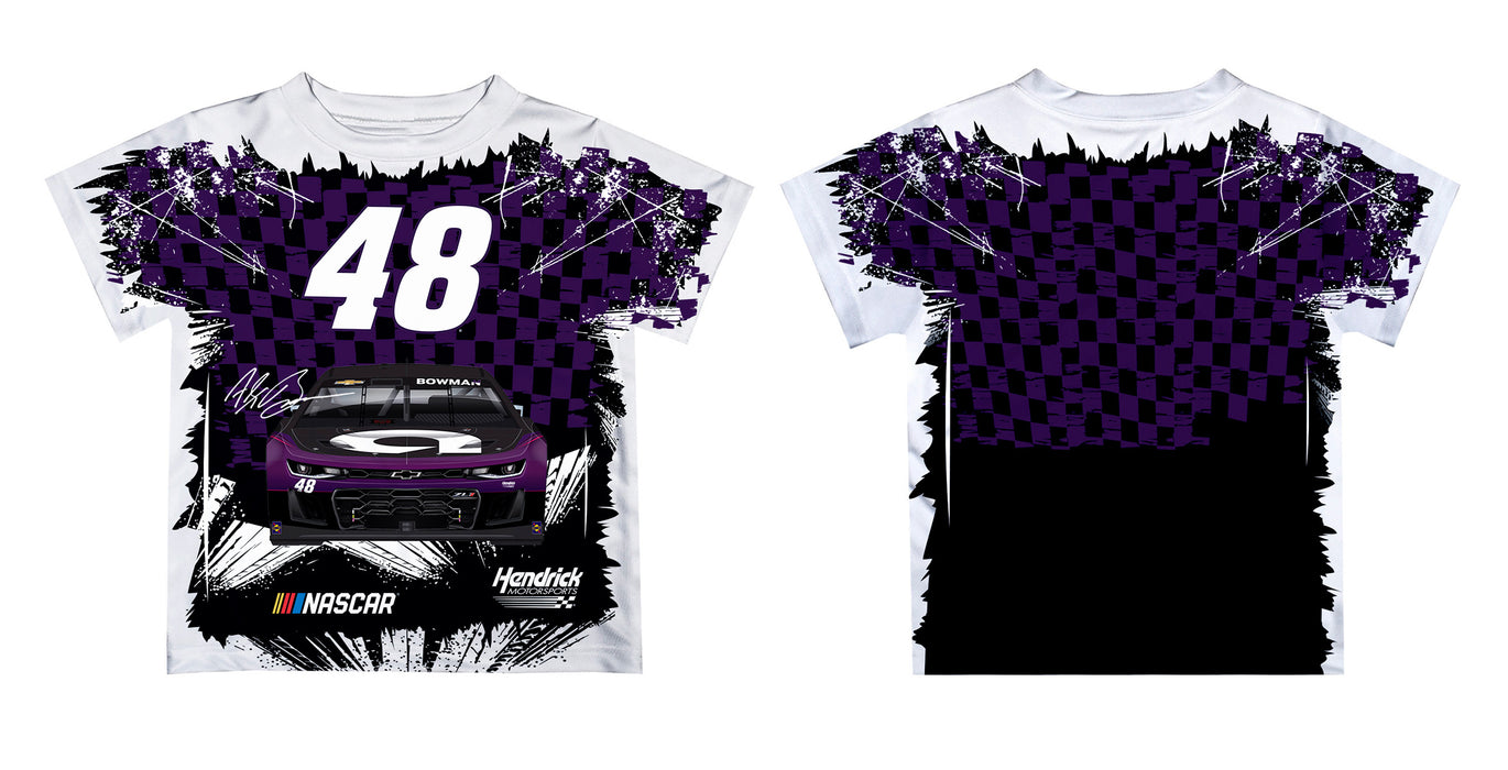 Alex Bowman Vive La Fete NASCAR Checkered Racing Car T-Shirt - Purple - Vive La Fête - Online Apparel Store
