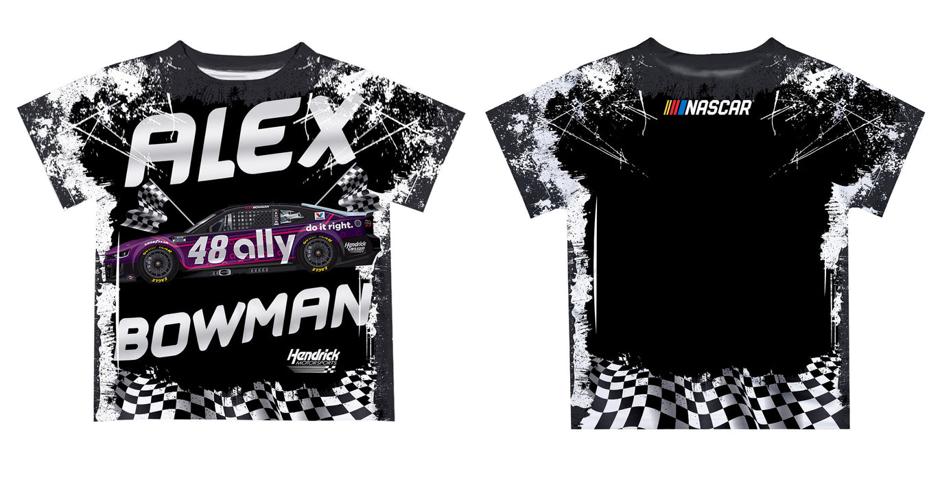 Alex Bowman Vive La Fete NASCAR Abstract Kids T-Shirt  - Black - Vive La Fête - Online Apparel Store