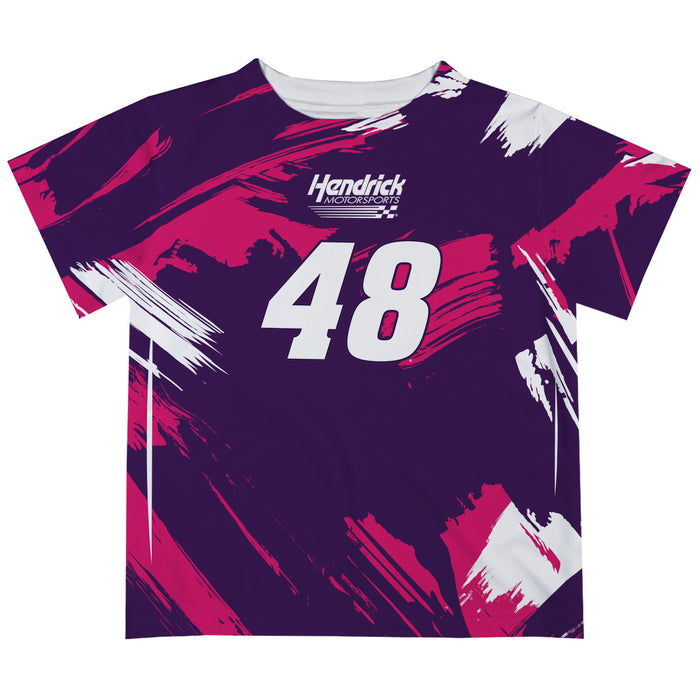 Alex Bowman Vive La Fete NASCAR Paint Brush T-Shirt - Purple