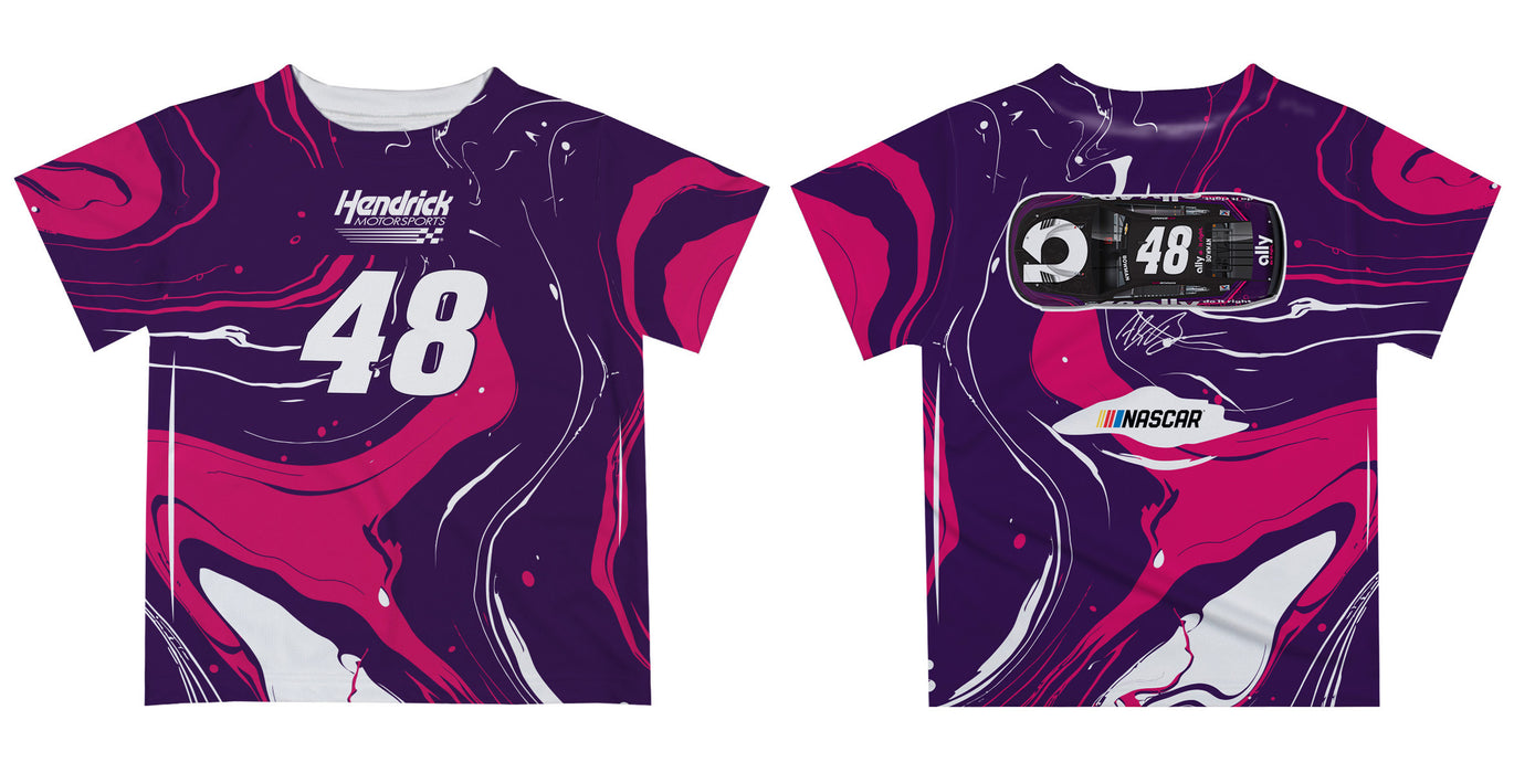 Alex Bowman Vive La Fete NASCAR Marble T-Shirt  - Purple - Vive La Fête - Online Apparel Store