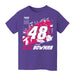 Alex Bowman NASCAR Abstract Halftone Front Cotton T-Shir - Purple