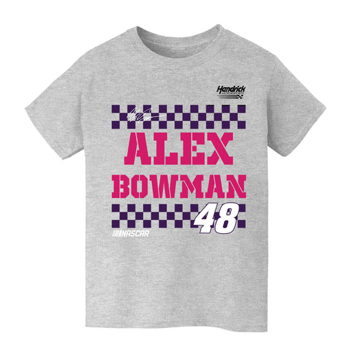 Alex Bowman NASCAR Grid Car Cotton T-Shirt - Grey
