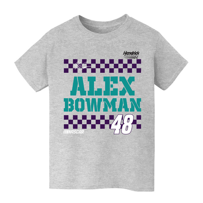 Alex Bowman NASCAR Grid Car Cotton T-Shirt - Grey