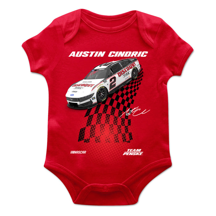 Austin Cindric Cotton Short Sleeve Bodysuit Red
