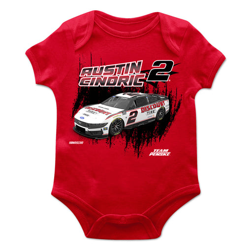 Austin Cindric Cotton Short Sleeve Bodysuit Red