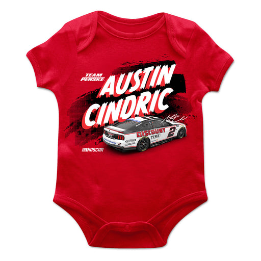 Austin Cindric Cotton Short Sleeve Bodysuit Red