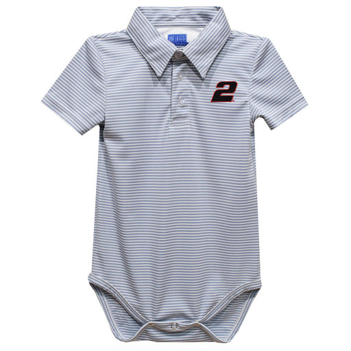 Austin Cindric Vive La Fete Polo Pencil Stripe Bodysuit - Gray