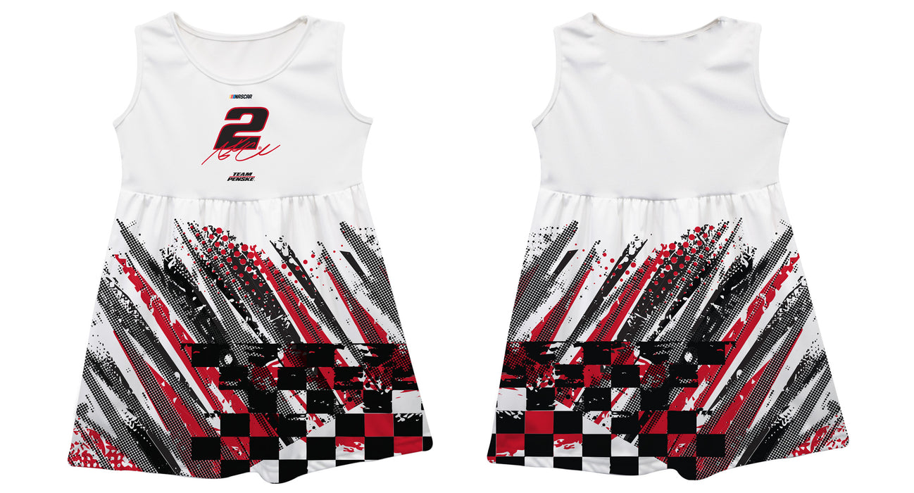 Austin Cindric Vive La Fete NASCAR Abstract Check Halftones Tank Dress White