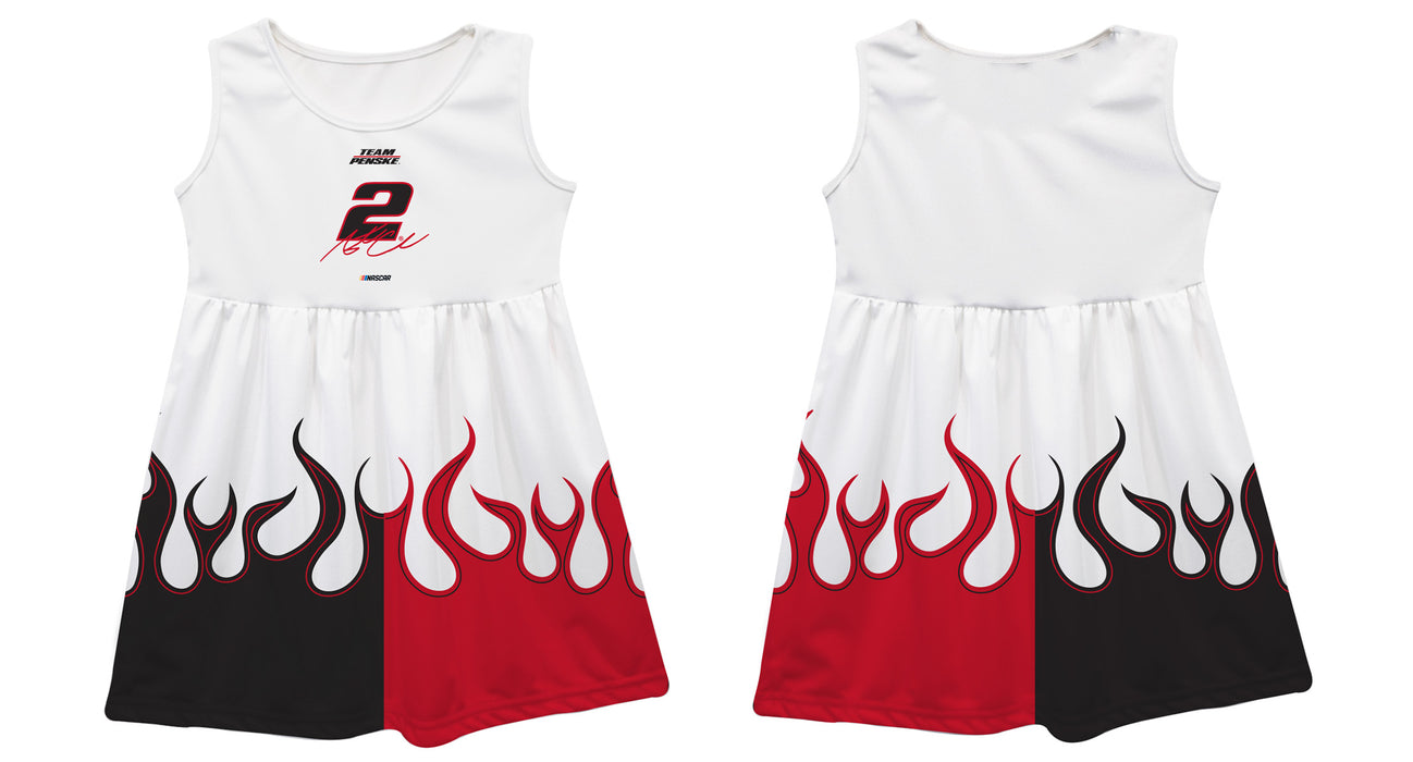 Austin Cindric Vive La Fete NASCAR Car - Flames Tank Dress White