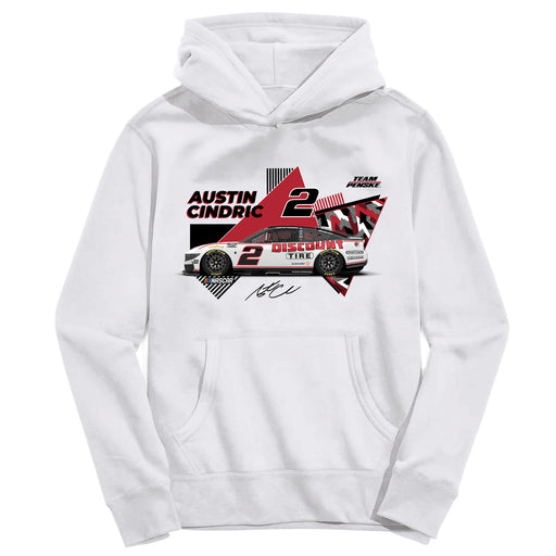 Austin Cindric Vive La Fete NASCAR Pullover Cotton Hoodie White