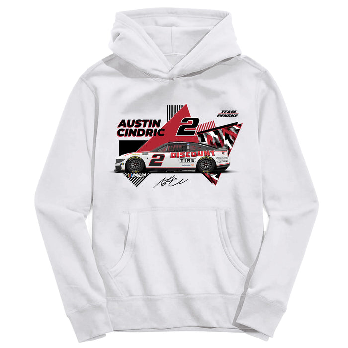 Austin Cindric Vive La Fete NASCAR Pullover Cotton Hoodie White