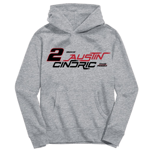 Austin Cindric Vive La Fete NASCAR Pullover Cotton Hoodie Gray