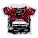 Austin Cindric Vive La Fete NASCAR Checkered Racing Car T-Shirt Red and Black