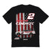 Austin Cindric Vive La Fete NASCAR American Flag Cotton T-Shirt Black